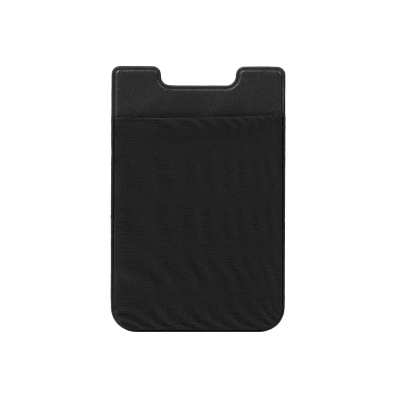 Задняя крышка для мобильного телефона, держатель для карт, кошелек, карман для кредитных карт, клейкая наклейка 9x5,5 см - Цвет: Black