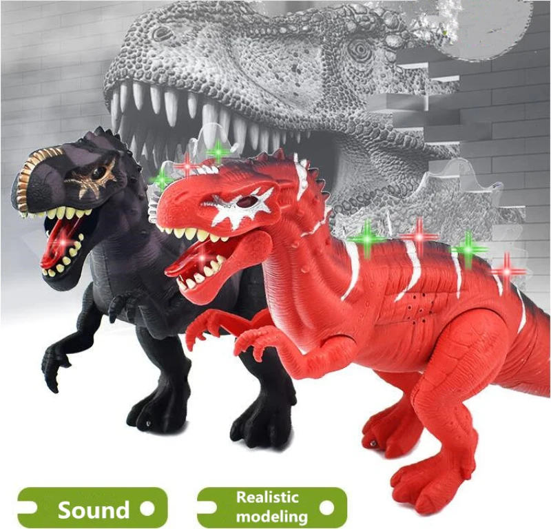 Brinquedo do Dinossauro Animal de Brinquedo Elétrico Andando Música Som Luzes Piscando Modelo Spinosaurus Simulação Crianças Brinquedos Educativos 42 cm 4 High Quality Brinquedos e hobbies
