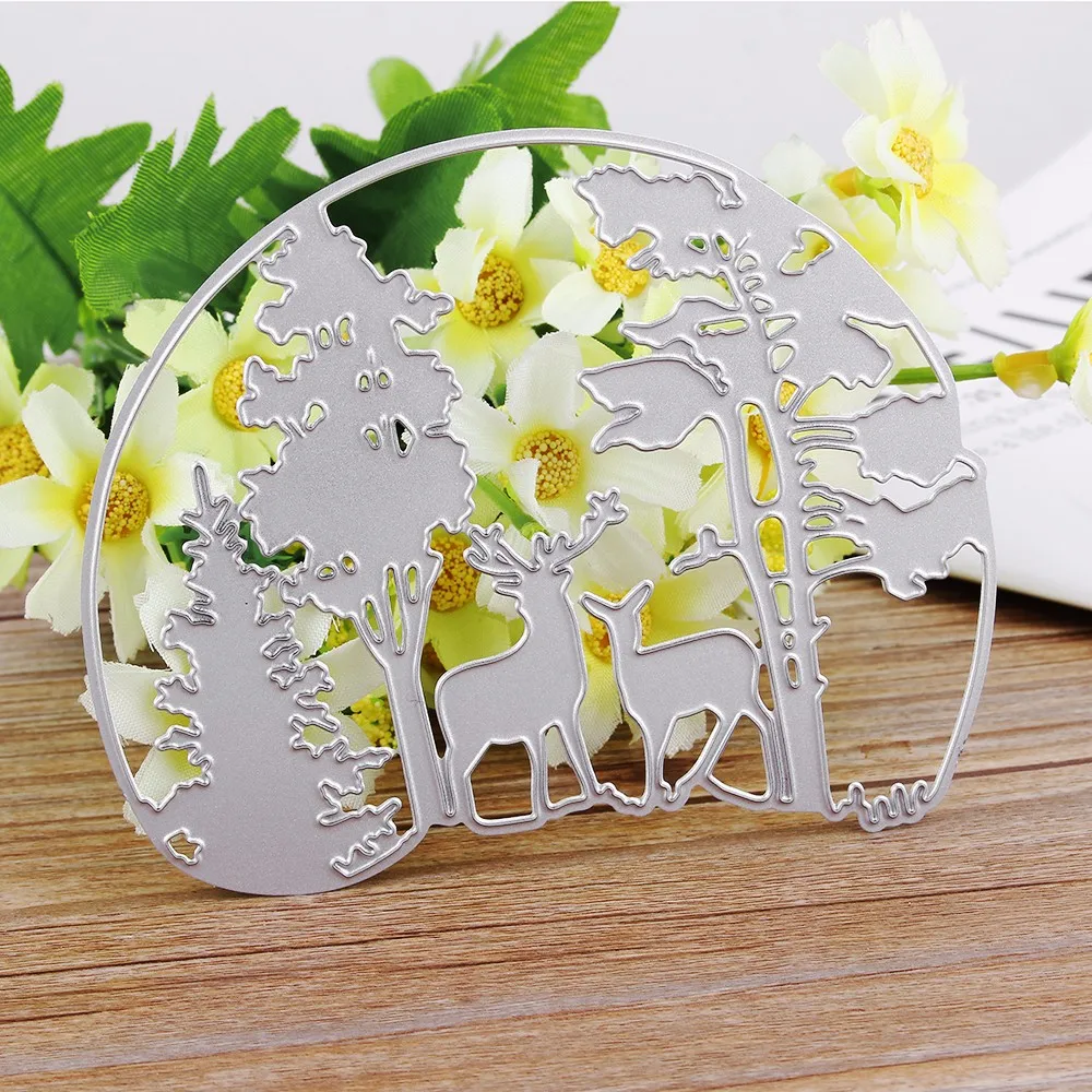 1pcs Christmas Tree Deer Metal Cutting Dies New 2019 Scrapbooking Craft