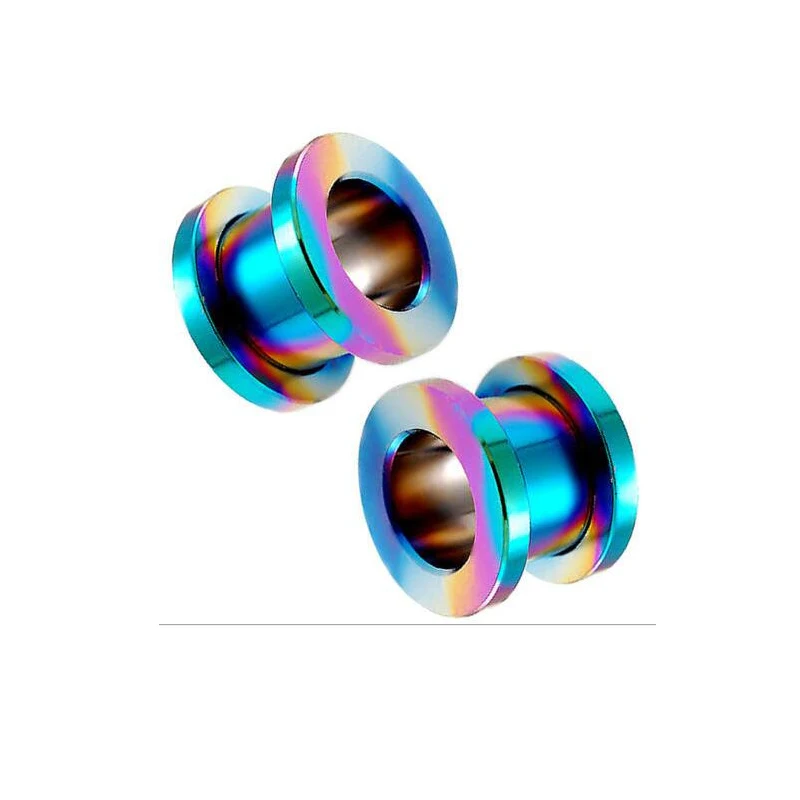 

1 Pc Stainless Steel Muti-color Round Fashion Body Piercing Jewelry Ear Profile Ear Expansion Jewelry