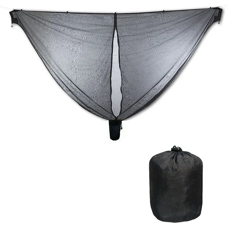 Портативный нейлоновый гамак с парашютом, москитная сетка для кемпинга, выживания, сада, охоты, отдыха, Hamac, путешествий, двойной человек, Hamak - Цвет: Black