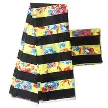 Новое поступление цифровой печатный воск дизайн африканская атласная ткань лента Шелковый узор атласная шёлковая ткань для черного цвета DIY хорошая ткань