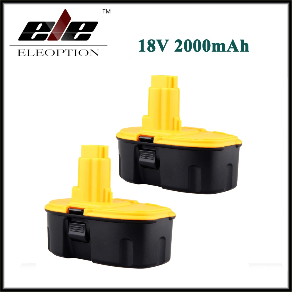 

2x New 18V 2000mAh Ni-CD Replacement Power Tool Battery for Dewalt DW995 DW9096 DC527 DC390 DC9096 DE9039 DE9095 DE9096 DW9095