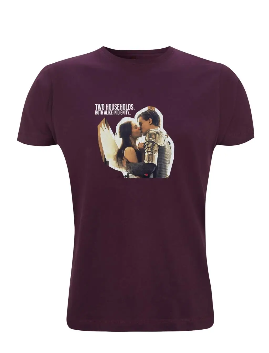 

Romeo & Juliet KiSS T-Shirt - Leonardo DiCaprio - Claire Danes - 90s - Movie inspired Prologue Verona - Shakespeare men t shirt