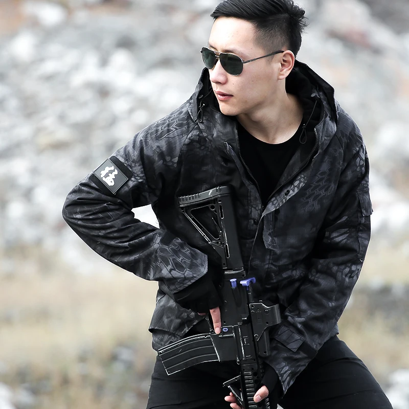 

Sports Hiking Jacket Men's Thicken Tactical Hunting Jacket Keep Warm Military Combat Jacket Camouflage Camping Training Jacket