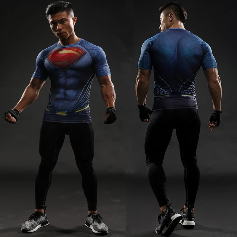 

TUNSECHY Brand Compression Shirts Spiderman 3D Printed T shirts Men NEW Tops For Male Fitness BodyBuilding Clothing T shirts