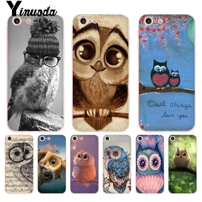 Чехол Yinuoda для iphone 7 6 X чехол с животными совами оболочка телефона iPhone 8 6S Plus 5 5S SE XR XS