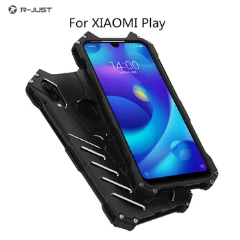 

R-JUST Protect Phone case for XIAOMI Play Metal Aluminum Shockproof Dropproof Cover Armor anti-knock cases