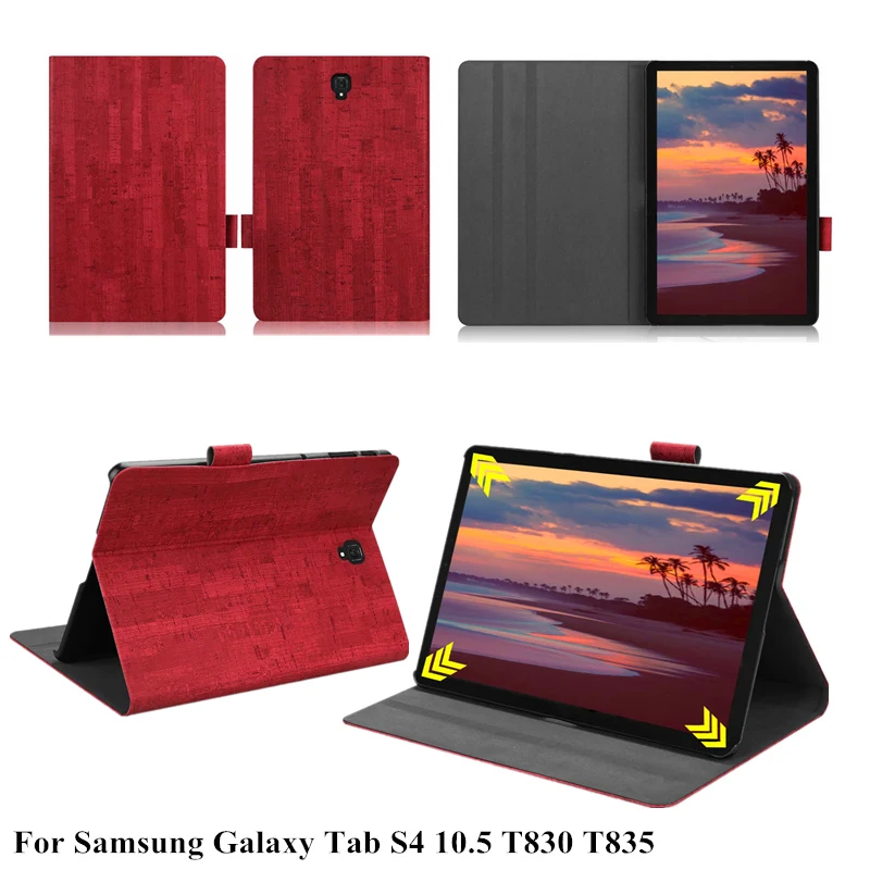 Чехол для Samsung Galaxy Tab S4 10,5 T830 T835 T837 SM-T830 SM-T835 10,5 "Tablet принципиально автоматическая крышка сна/Пробуждение подставка основа + пленка + ручка