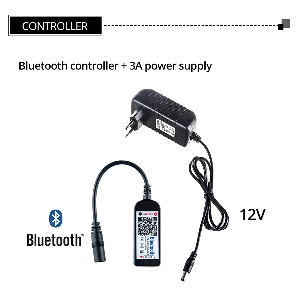 Bluetooth 5050 RGB Светодиодные ленты светильник 5 метров 300 светодиодный s Диодная лента лампа, украшенное мозаикой из драгоценных камней, 12V 3A Мощность адаптер применить к Android iOS смарт-телефон