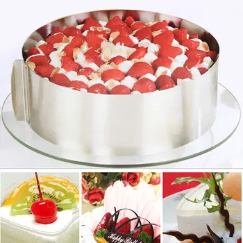 

6-12"Retractable Round Mousse Circle Mold Stainless Steel Mousse Cake Ring Baking Cake Decorating Tools For Baking Cakes