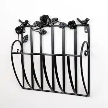Metal Wall Living Room Newspapers Rack Books Magazine Holder Toilet 30X13X30cm White Black