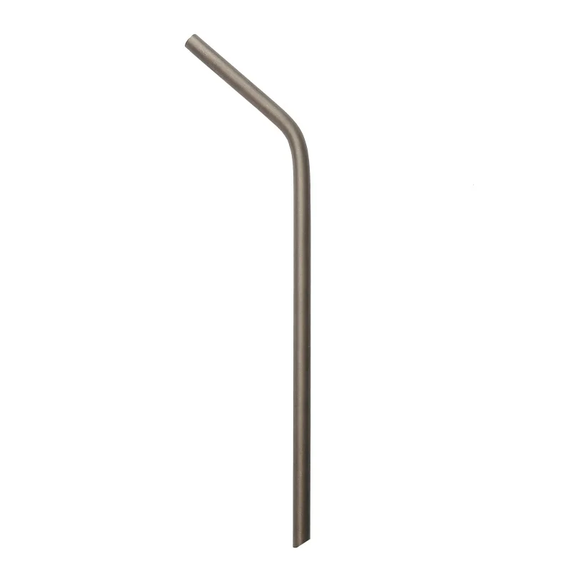 (Con 1 cepillo limpiador) titanium pajas titanium curva paja cocina al aire libre Camping potable familia y regalo de vacaciones paja