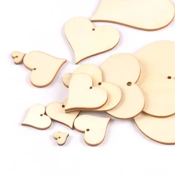 

Heart Pattern Natural Wood Slices DIY Crafts Embellishment Handmade Accessories Wooden Charms Pendant Home Decor 10-150mm M1980