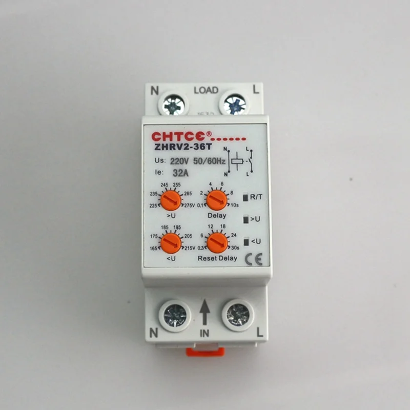 32A бытовой самосброс над и под защитой напряжения реле ZHRV2 36 T ZPV36 T|relay voltage| |