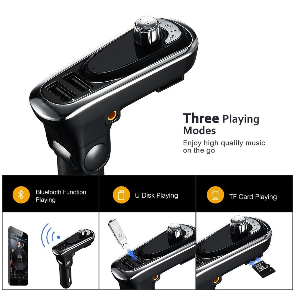 Автомобильный Bluetooth передатчик AGETUNR T16 5 В 2 1 А|MP3-плееры| |