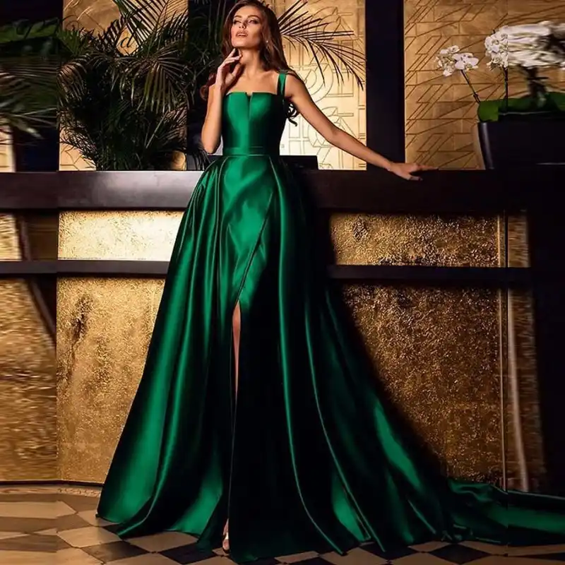 elegant emerald green gown