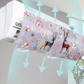 

1pc Adjustable Indoor Hanging Air Conditioner Cover Windshield Anti-Wind Shield Wind Guide Air Conditioning Baffle Drop Ship