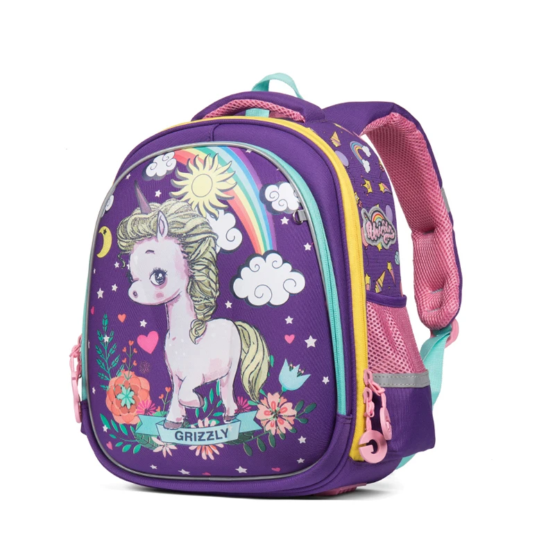 Crianças mochilas escolares meninas dos desenhos animados