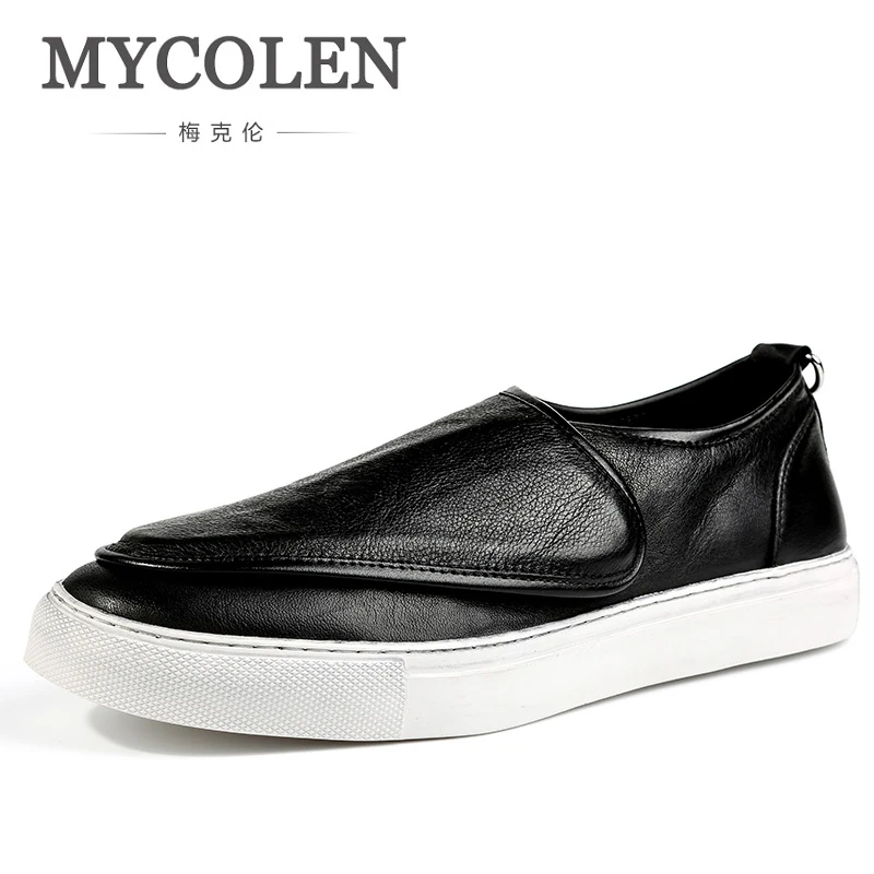 MYCOLEN Fashion Brand Men Shoes Luxury Men Leather Shoes Casual Men Leather Shoes Slip On Men Loafers Erkek Ayakkabi Deri