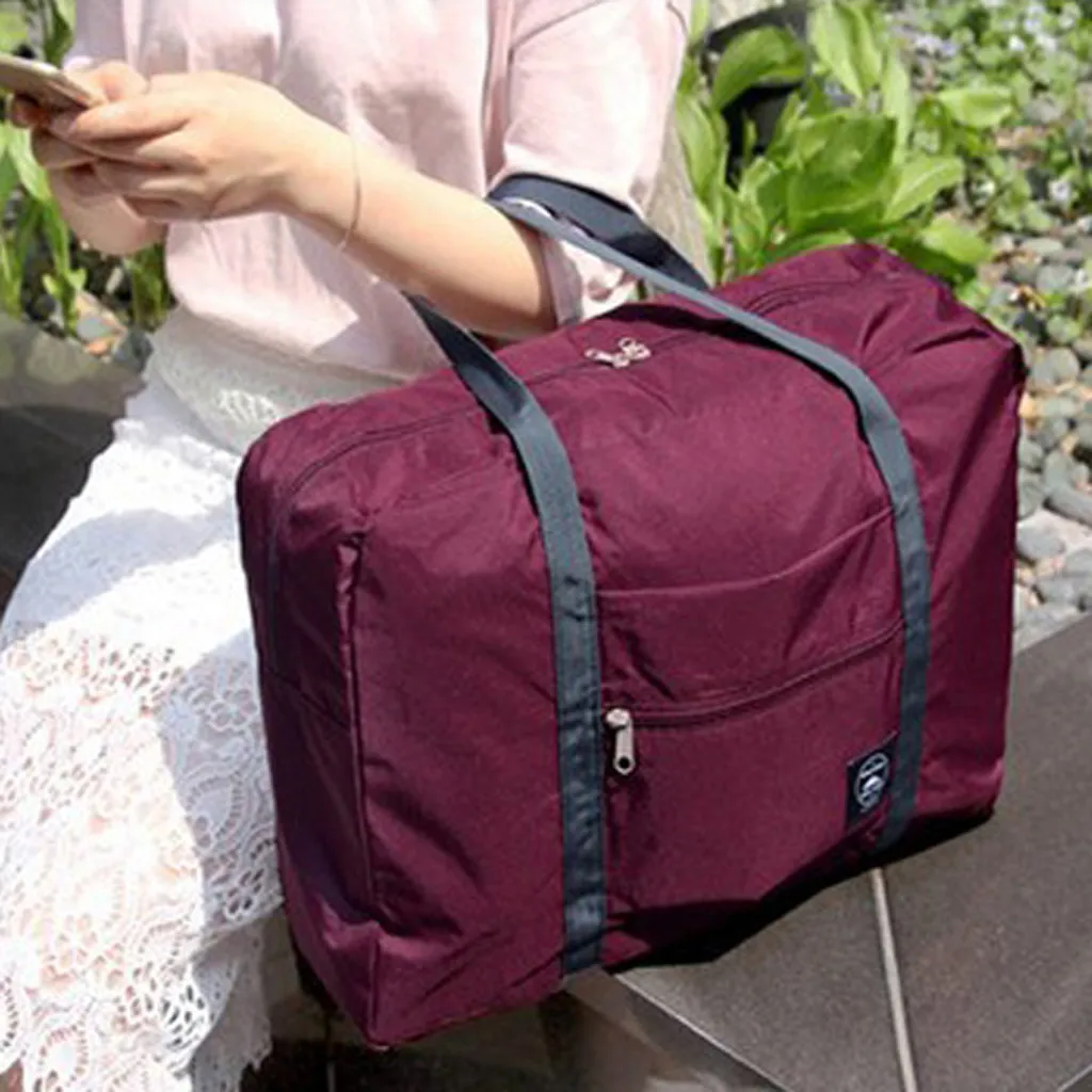 Водонепроницаемые нейлоновые дорожные сумки для женщин и мужчин, Большая вместительная складная сумка для путешествий, органайзер