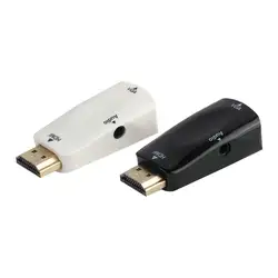 Новый 1 шт. HDMI мужчин и женщин VGA конвертер Box адаптер с аудио кабель для ПК HDTV