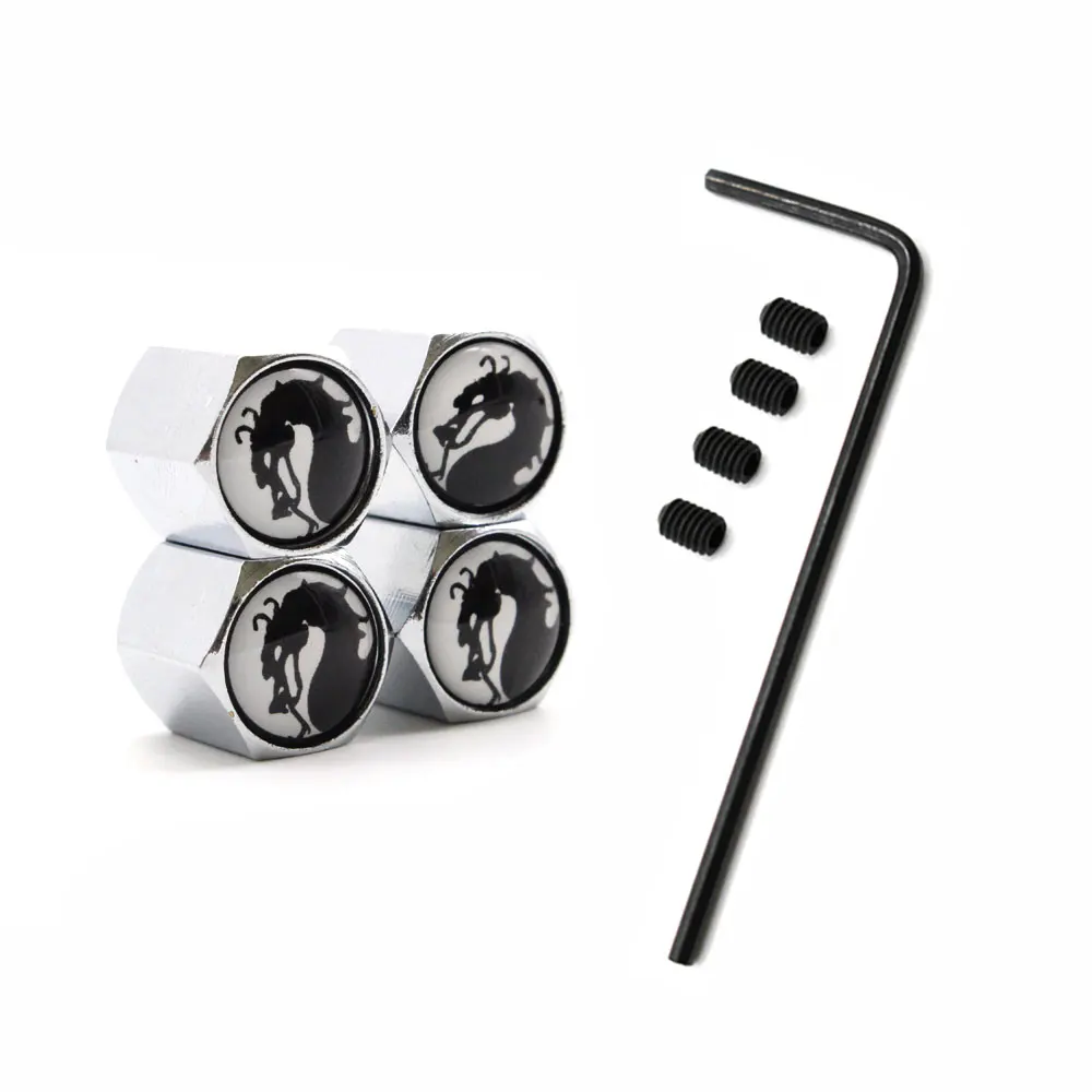 Buy 1Set Car Styling Anti theft Dragon Logo Tire Valve