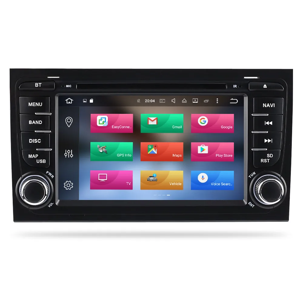 Best Android 9.0 car Radio DVD Multimedia player for Audi A4 S4 2002-2008 Auto Audio Bluetooth GPS stereo Video Navigation 10