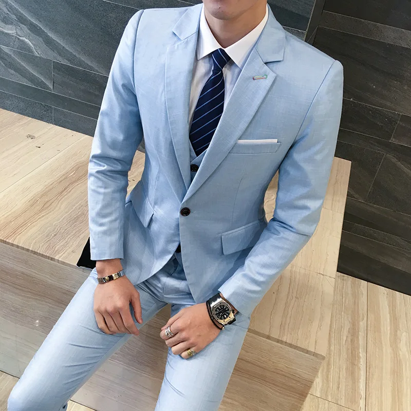 Large Sizes Mens Suit Costume Homme Evening Suit Garments Spring Thin