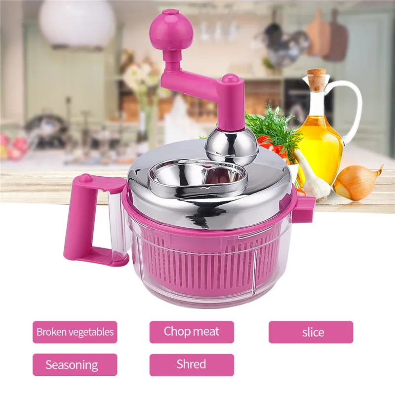 

Multifunctional Manual Meat Grinder Portable Camping Travelling Salad Maker Vegetable Fruit Chopper Egg Separator Paring knife 0