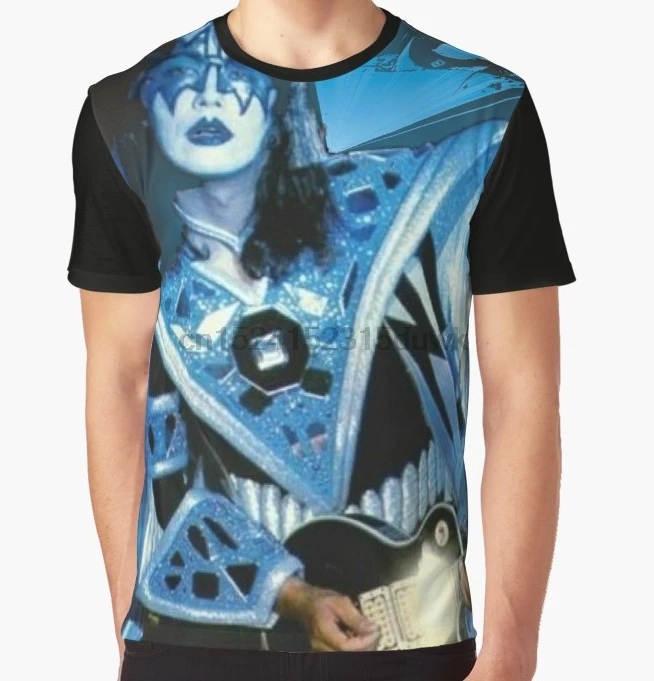 

All Over Print T-Shirt Men Funy tshirt Ace Frehley Short Sleeve O-Neck Graphic Tops Tee women t shirt