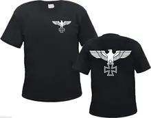 Imperial Eagle T Shirt   Iron Cross   Front and Rear   S to 3XL   Iron Cross