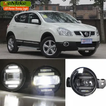 

eeMrke Xenon White High Power 2in1 LED DRL Projector Fog Lamp With Lens For Nissan Qashqai J10 NJ10 (+2) J11 2006-2016