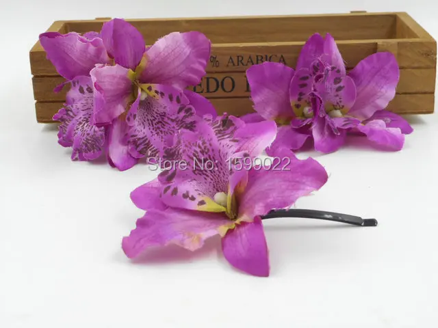 3pcs Lot Hawaiian Beach Cymbidium Orchid Hair Flower Accessories