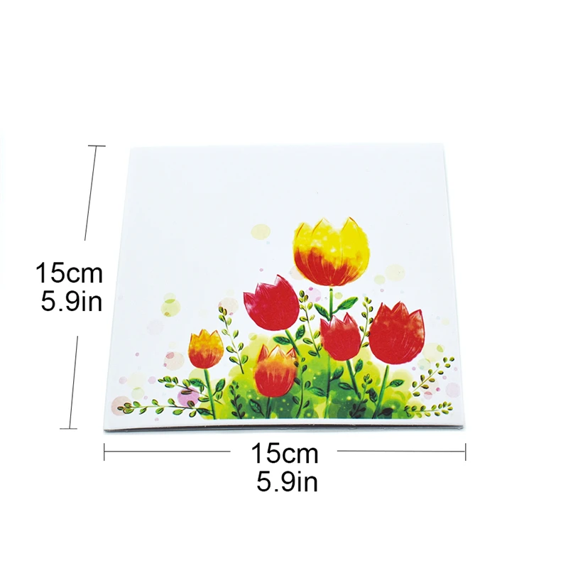  Tulip 3D Pop UP Card Flower Gift with envelope stickers Bridal shower laser cut invitation wedding  - 32893651392