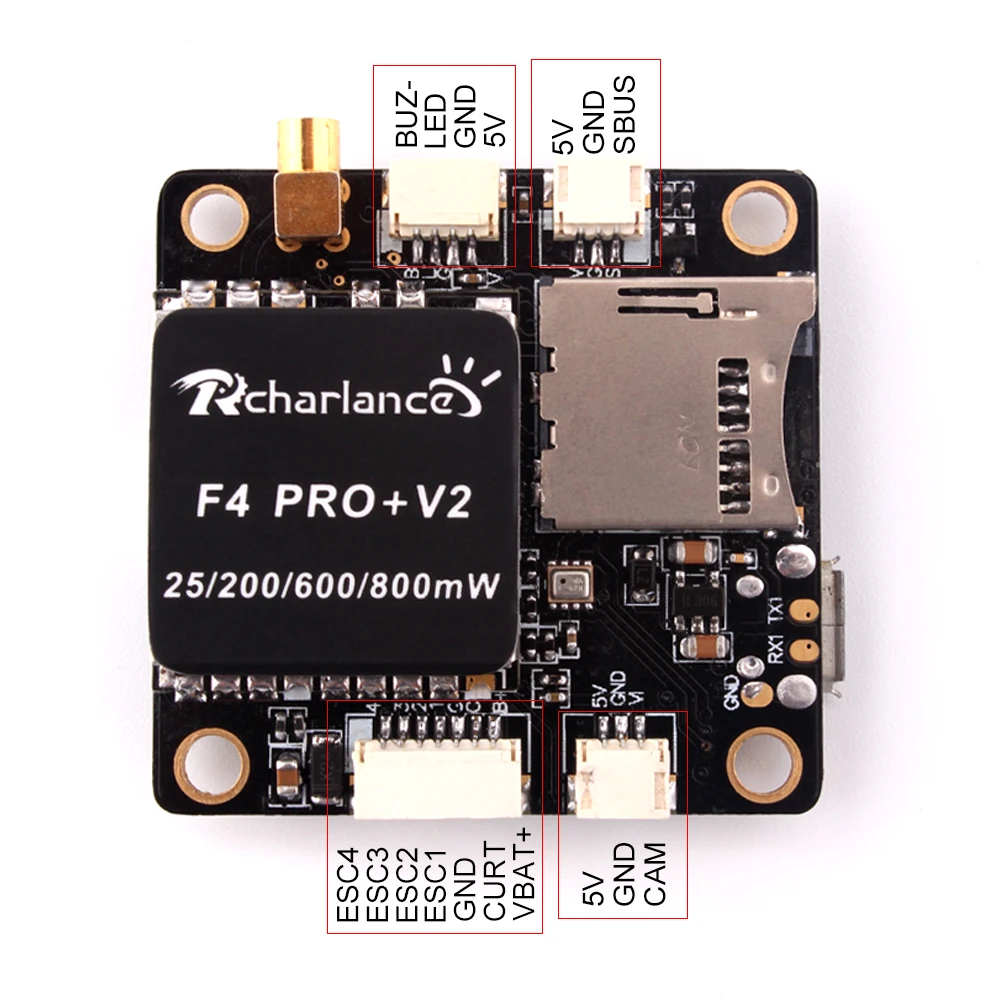 Betaflight F4 PRO V2 управление полетом с интегрированной защитной схемой 5 В/3 А BEC плоский