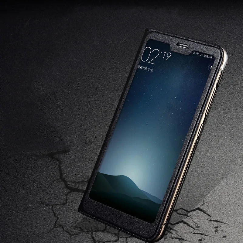 Newest for Xiaomi Redmi Note 6 Pro Case Full View Window PU Leather Flip Cover Funda Case for Xiaomi Redmi Note 6 Pro Phone Case14