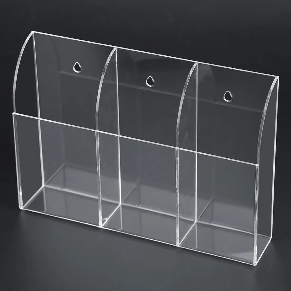 

Transparent Acrylic Air Wall Mounted Storage Box Holder Conditioner Remote Control Holder Organizer Storage Box