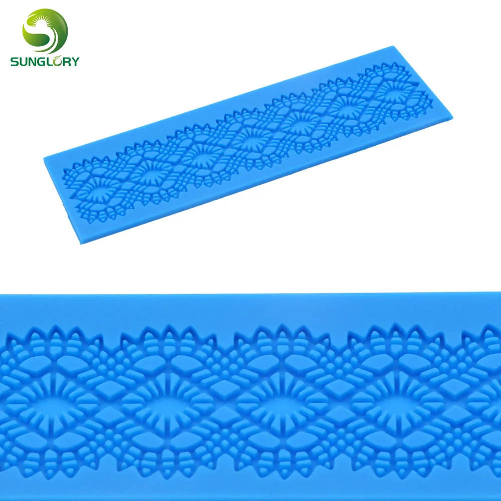 

Fondant Silicone Lace Mat Cupcake Decoration Sugarcraft Cake Lace Mold Sugar Border Impression Cake Mold Kitchen Baking Tools