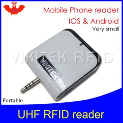 Vikitek VPR01 UHF RFID считыватель Micro карман портативный мини читатель подключить мобильный телефон гарнитура отверстие для использования