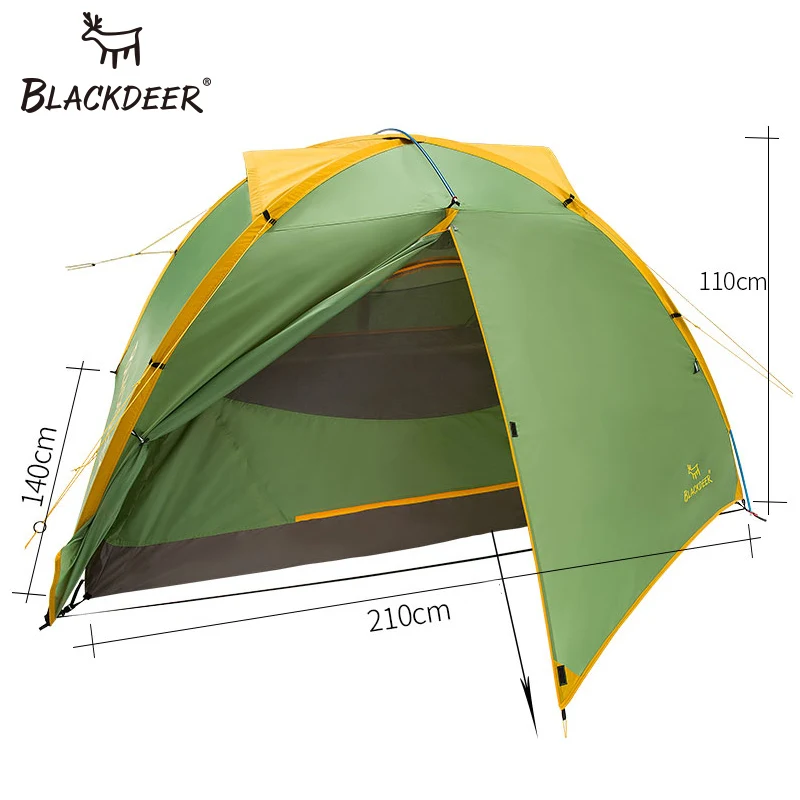 Günstige BLACKDEER Outdoor Camping Rucksack Zelt Doppel Schicht Wasserdicht Aluminium legierung Pol Angeln Jagd Abenteuer Familie Party