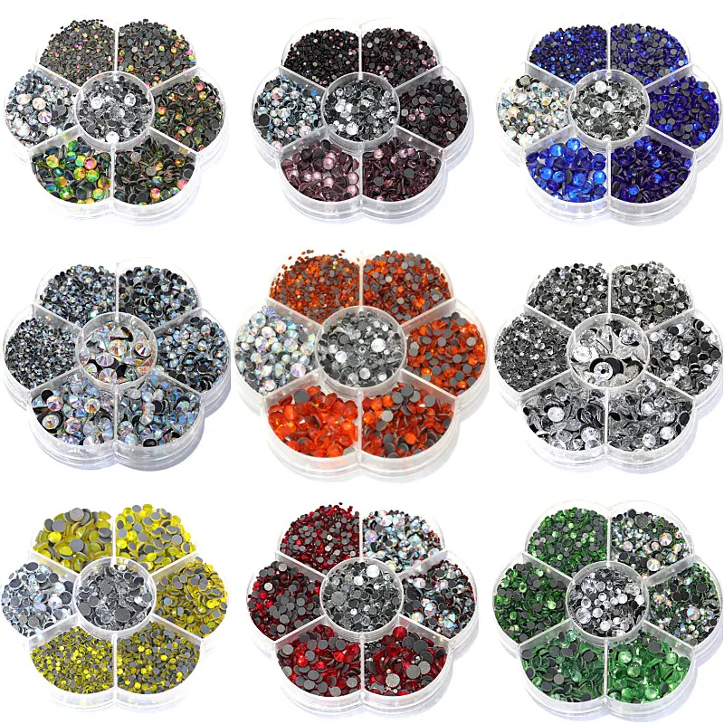 

3000pcs/Lot Mixed Sizes Crystal AB DMC Hot Fix Rhinestone Glass Strass Red Hotfix Rhinestones Iron On Stones For Garment Y2782