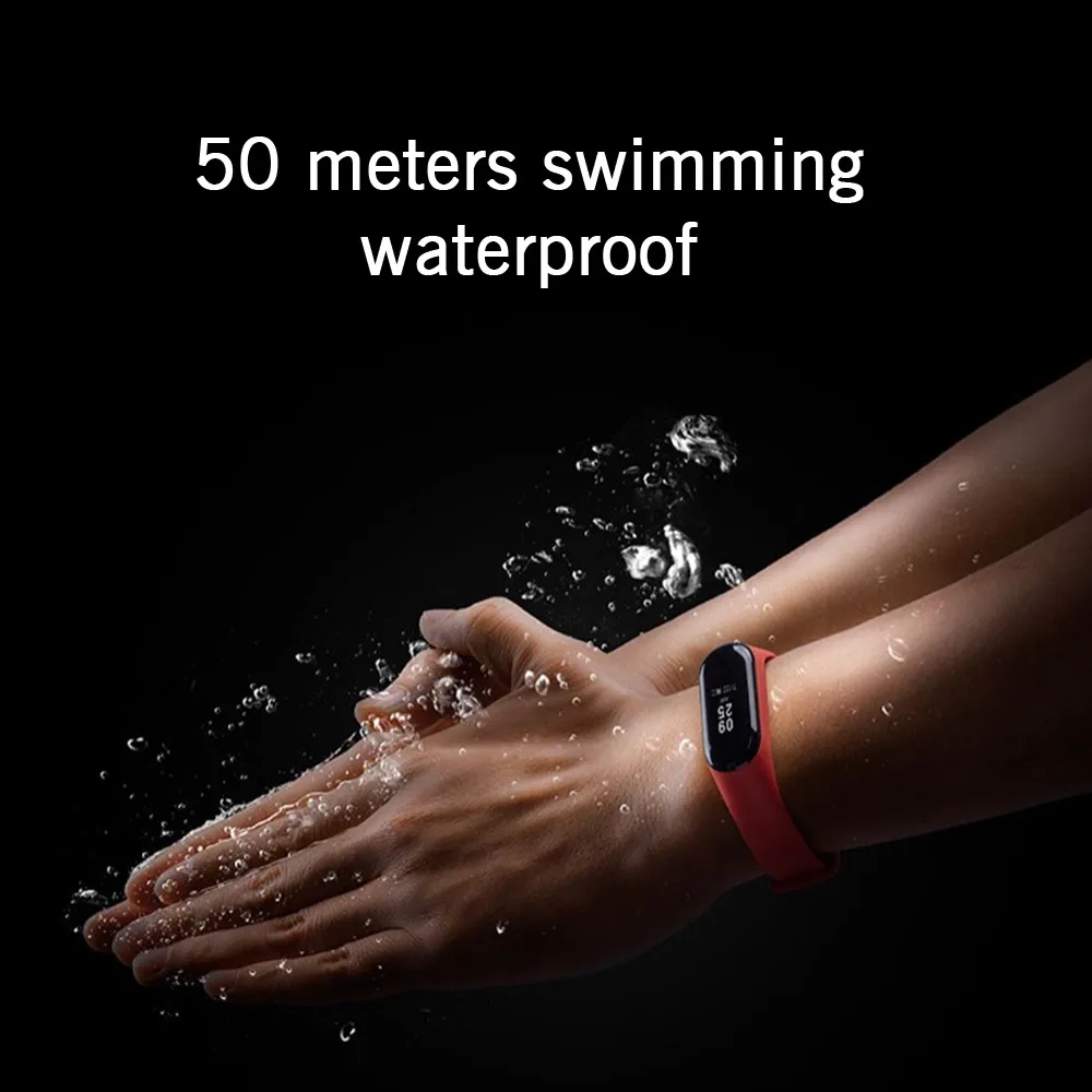 [Глобальная версия] Оригинальный фитнес трекер Xiaomi miband 3 mi band монитор сердечного