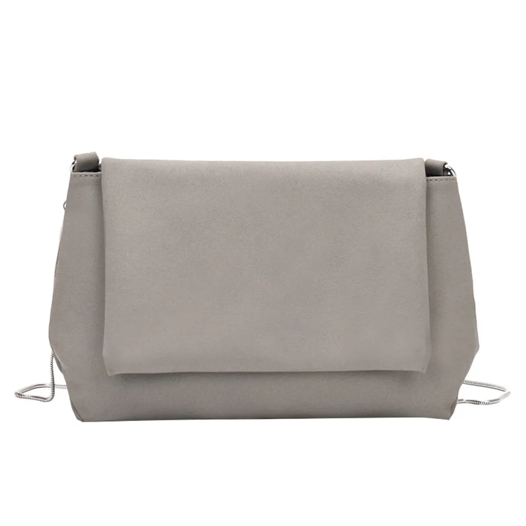 سلسلة حقيبة أزياء فو الجلد المدبوغ حقيبة كتف بلون بسيط نمط Crossbody حقيبة للنساء