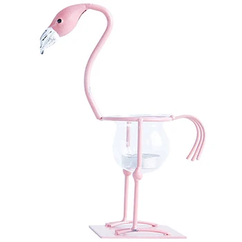 

Nordic Creative Candle Holders Wrought Iron Pink Flamingo Candlestick Kaarsenhouder Weeding Decoration For Weddings Home WZF085