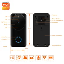 Keeper 2019 new Wireless IP WiFi Doorbell rectangle Tuya Two-way 720P security Video Camera Phone indoor home 3