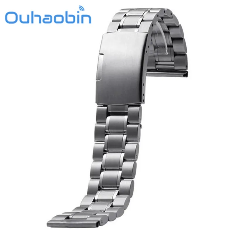 Ouhaobin нержавеющая сталь Quick Release часы ремешок для ASUS ZenWatch 2 WI501Q Oct 3 - Цвет: Серебристый