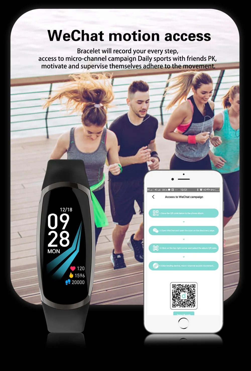 Smart Bracelet R16 Android IOS Heart Rate Band Sleep Monitor Blood Pressure Fitness Tracker Waterproof Color Screen Sport Band (18)