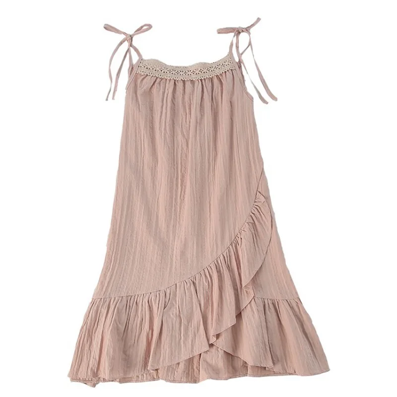 CROAL CHERIE A-Line Dresses Summer Children Clothes Toddler Girls Dress Baby Cotton Sleeveless Pink Ruffle Princess Dress  (8)