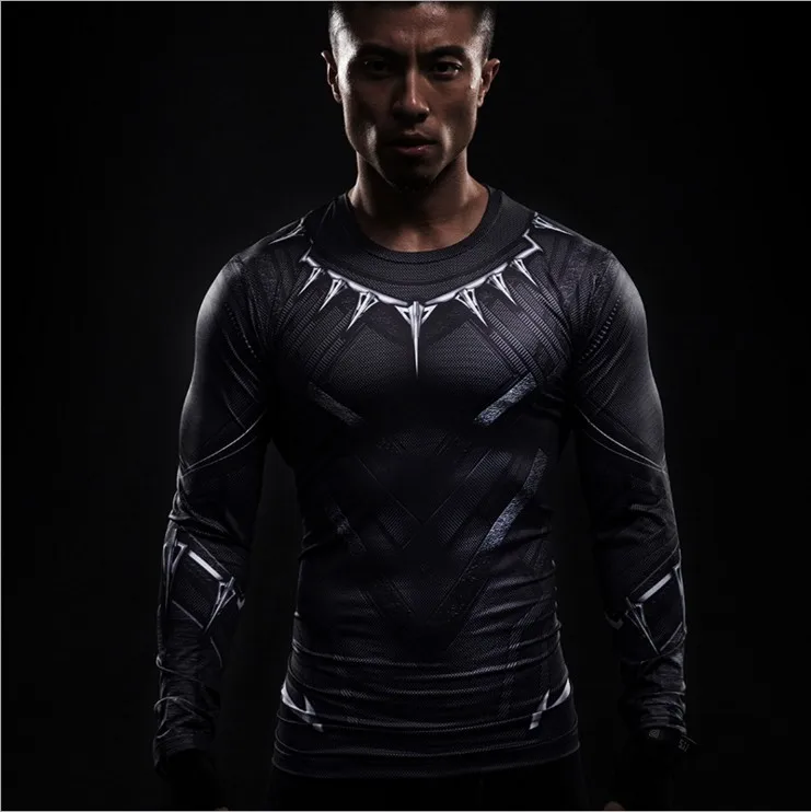 

Spider-Man T-shirt men long-sleeved summer Captain America Civil War 3D printing tights avengers Super hero compression t-shirts